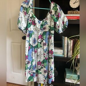 GAP Floral Puff Sleeve Dress, Small